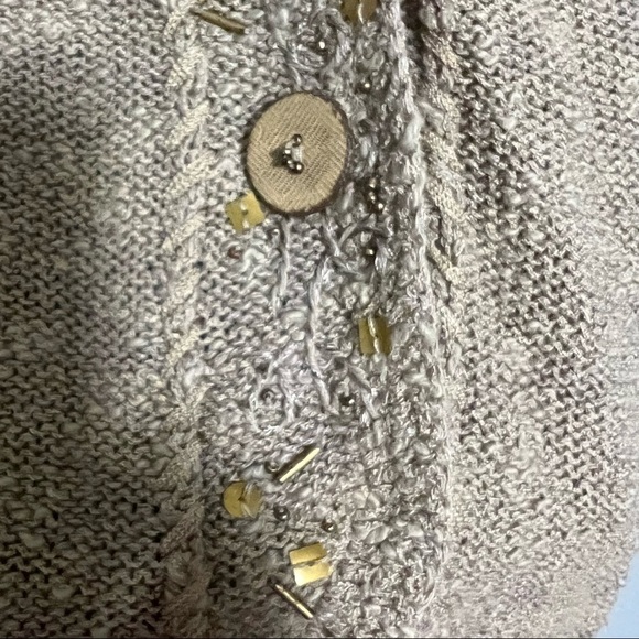 Chico’s Cardigan linen blend embroidered medium - Picture 11 of 11